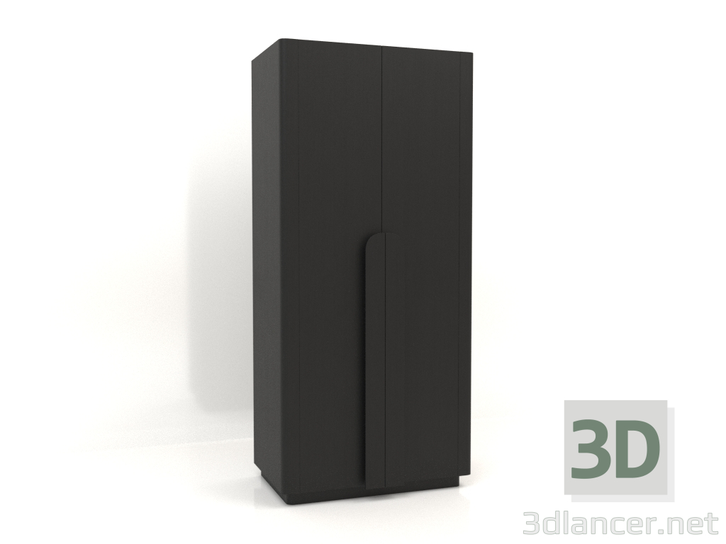 3d model Wardrobe MW 04 wood (option 4, 1000x650x2200, wood black) - preview