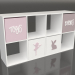 3D Modell Regal für Spielzeug mit Schubladen Mädchen (4 Zellen + 4 Schubladen) - Vorschau