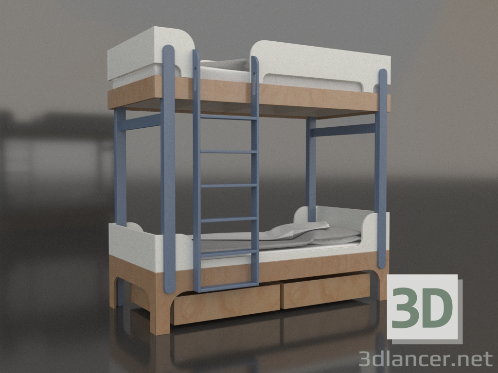 3 डी मॉडल चारपाई बिस्तर ट्यून जे (UBTJA1) - पूर्वावलोकन