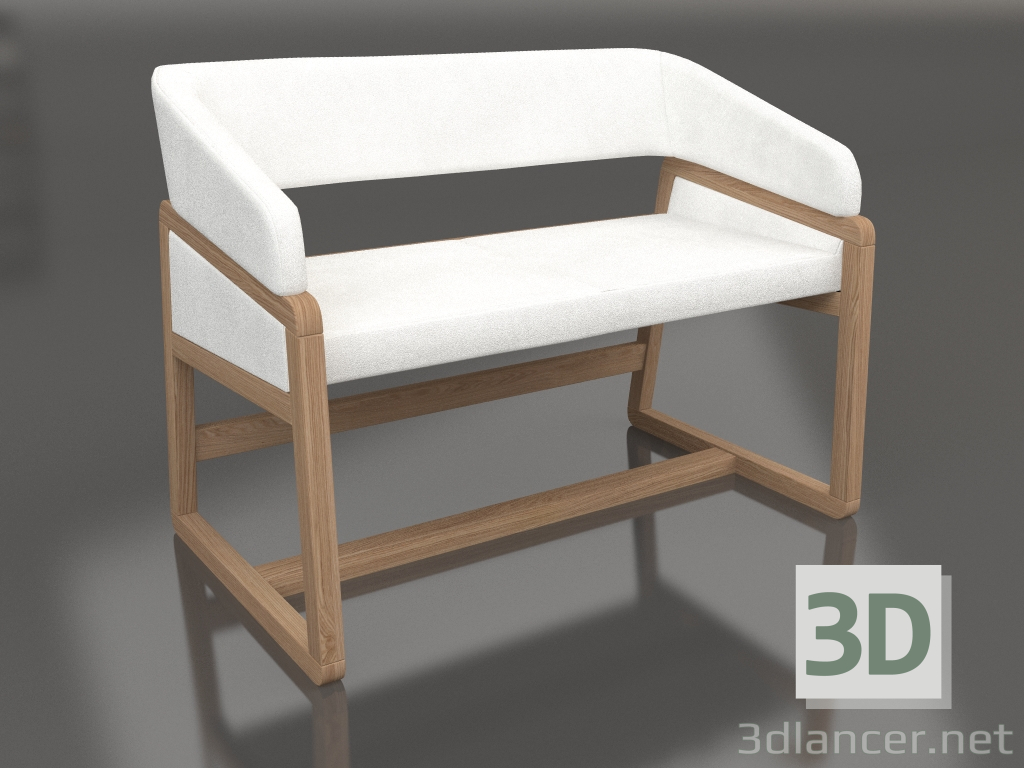 3D modeli Noa düz 2'li kanepe - önizleme