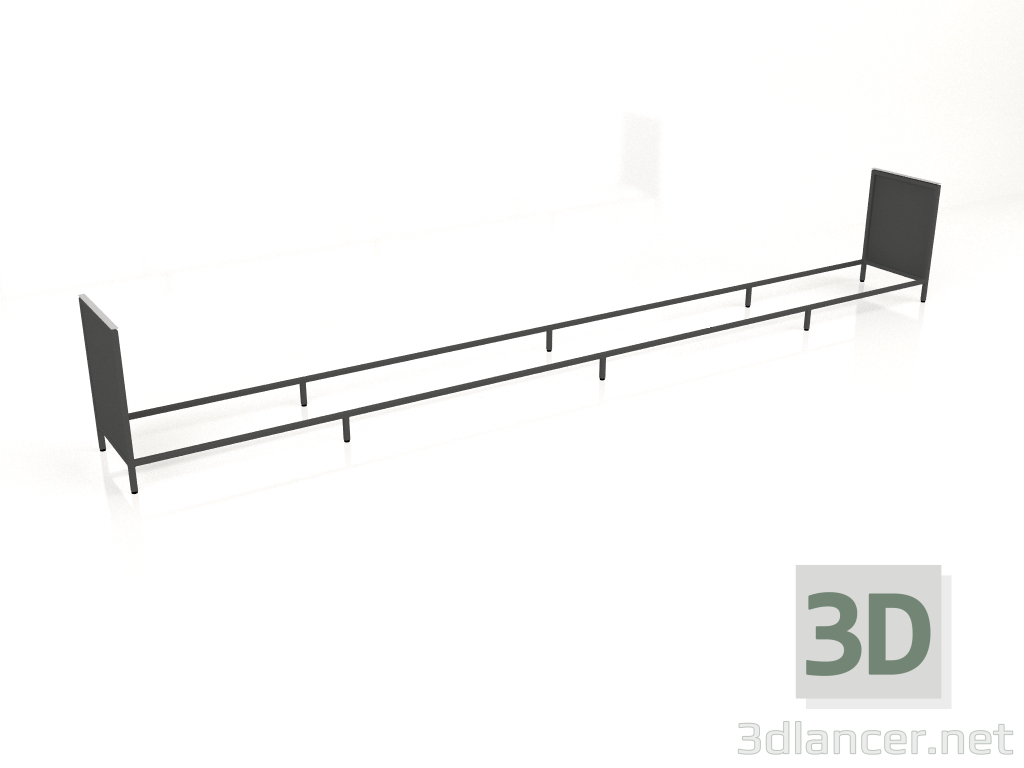 3D Modell Insel V1 (Wand) auf 60 Rahmen 10 (schwarz) - Vorschau