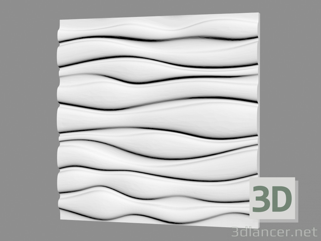 3D modeli Alçı duvar paneli (sanat 161) - önizleme