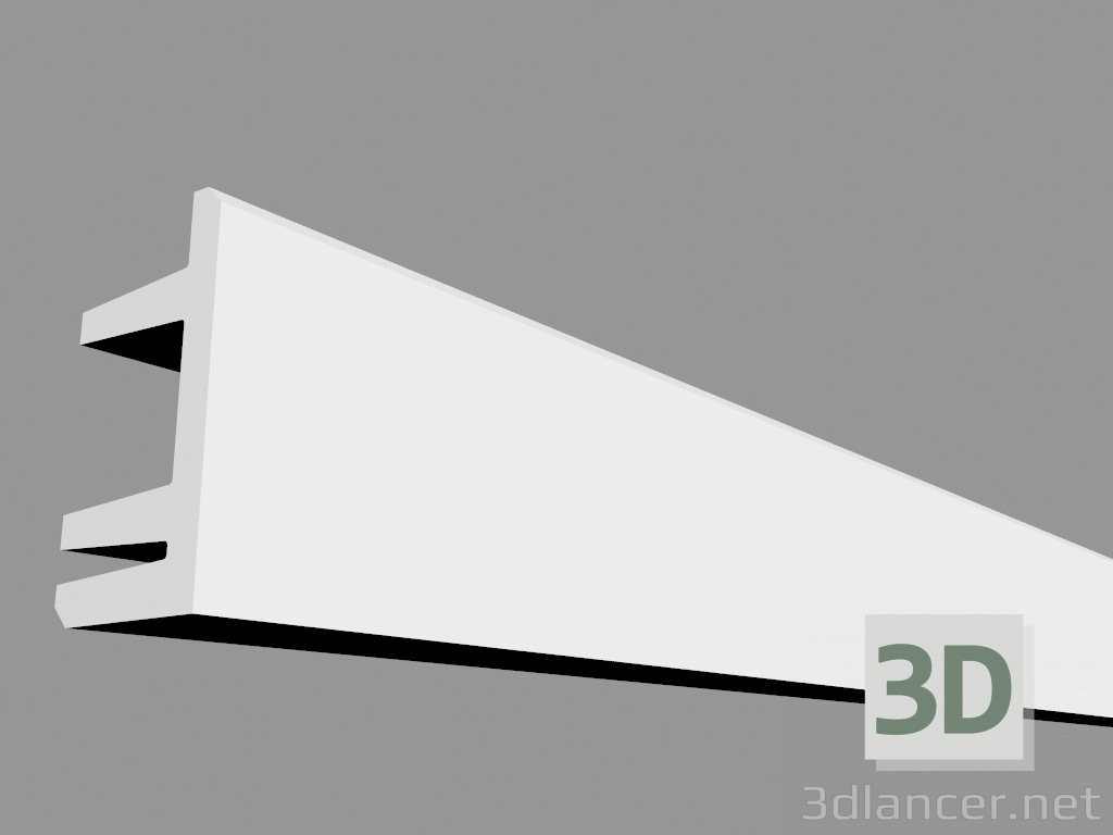 modello 3D Asta per tende di illuminazione a scomparsa C381 - L3 (200 x 9.5 x 5 cm) - anteprima