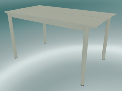 Tavolo lineare in acciaio (140 cm, bianco sporco)
