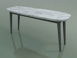 Table basse ovale (247 R, marbre, gris)