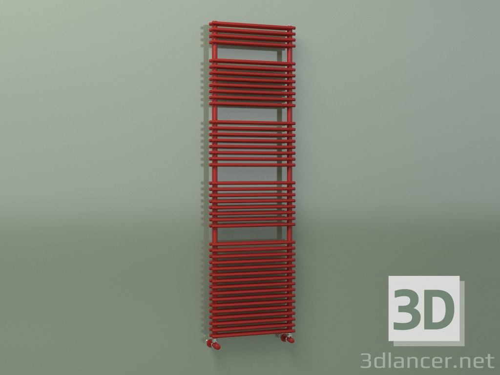 3D modeli Havluluk FLAUTO 2 (1762x506, Kırmızı - RAL 3000) - önizleme