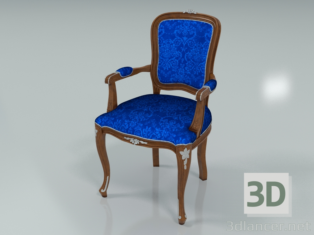3D Modell Stuhl mit Armlehnen (Art. 12508) - Vorschau