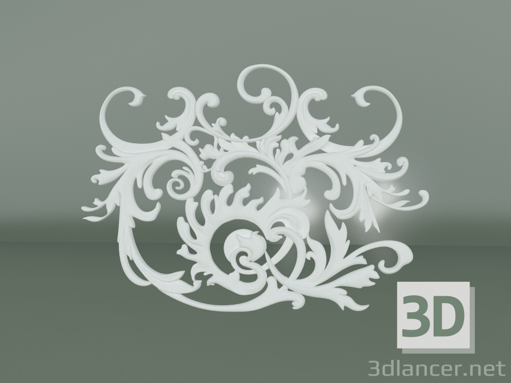 modello 3D Elemento decorativo in stucco ED064 - anteprima