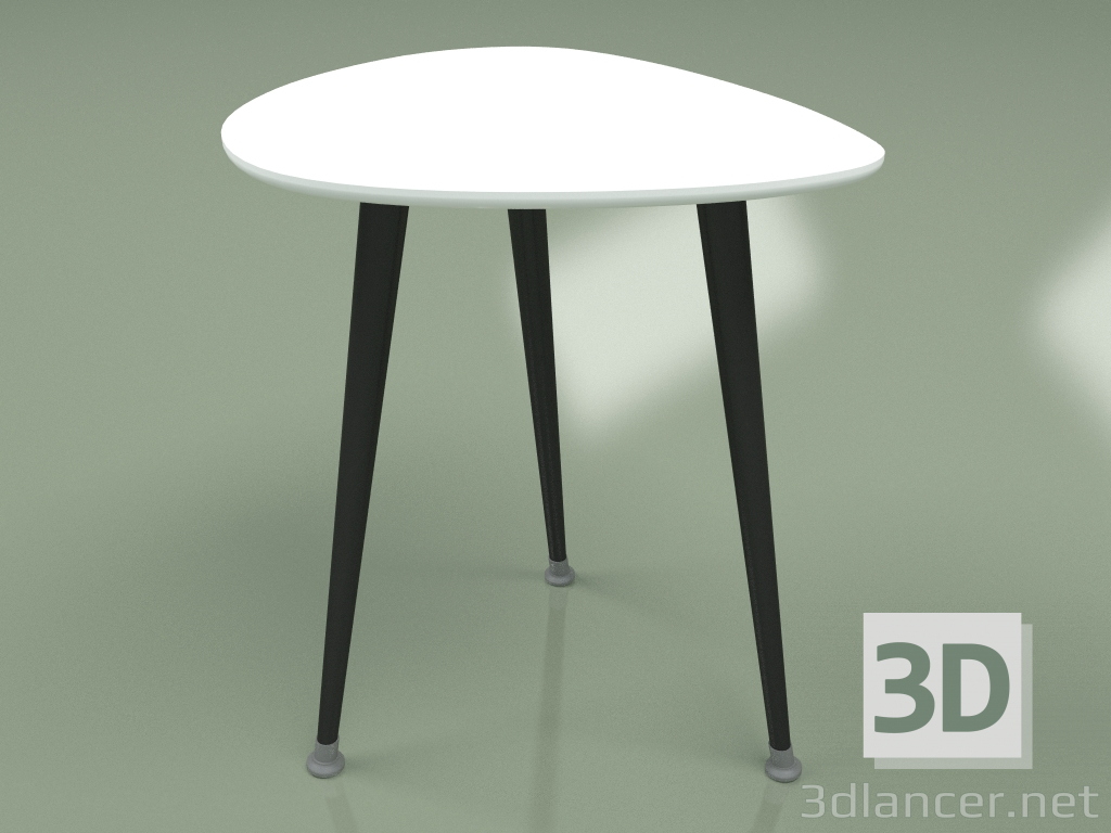 3d модель Приставний столик Крапля (білий) – превью