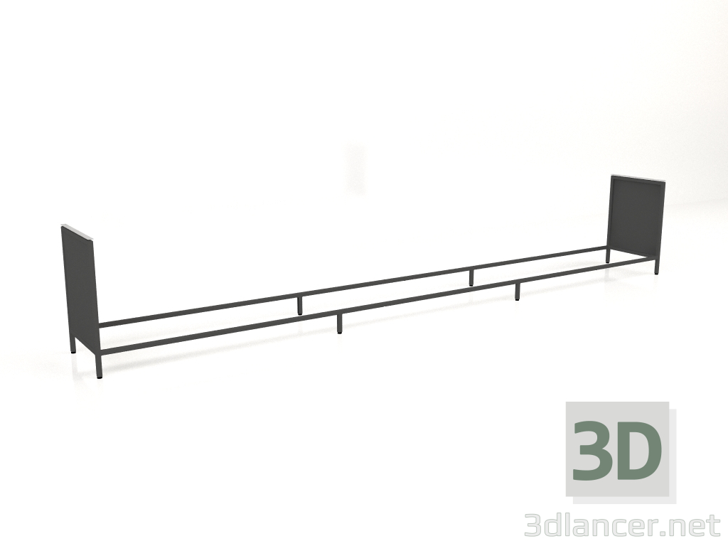 modello 3D Isola V1 (parete) su telaio 60 9 (nero) - anteprima