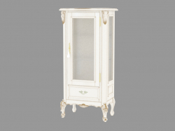 armoire porte simple avec compartiment BN8807 (blanc à patine dorée)