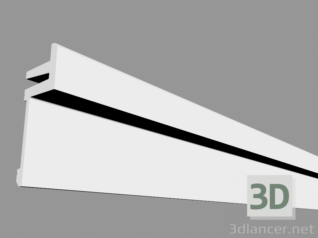 3D Modell Gardinenstange mit verdeckter Beleuchtung C382 - L3 (200 x 14 x 5 cm) - Vorschau