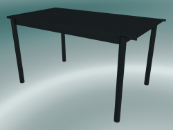 Tavolo lineare in acciaio (140 cm, nero)