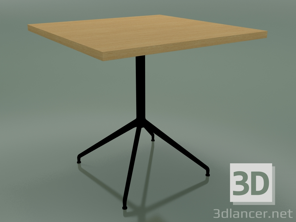 3D Modell Quadratischer Tisch 5755 (H 74,5 - 80 x 80 cm, natürliche Eiche, V39) - Vorschau