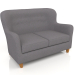 3d model Noir straight 2-seater sofa - preview