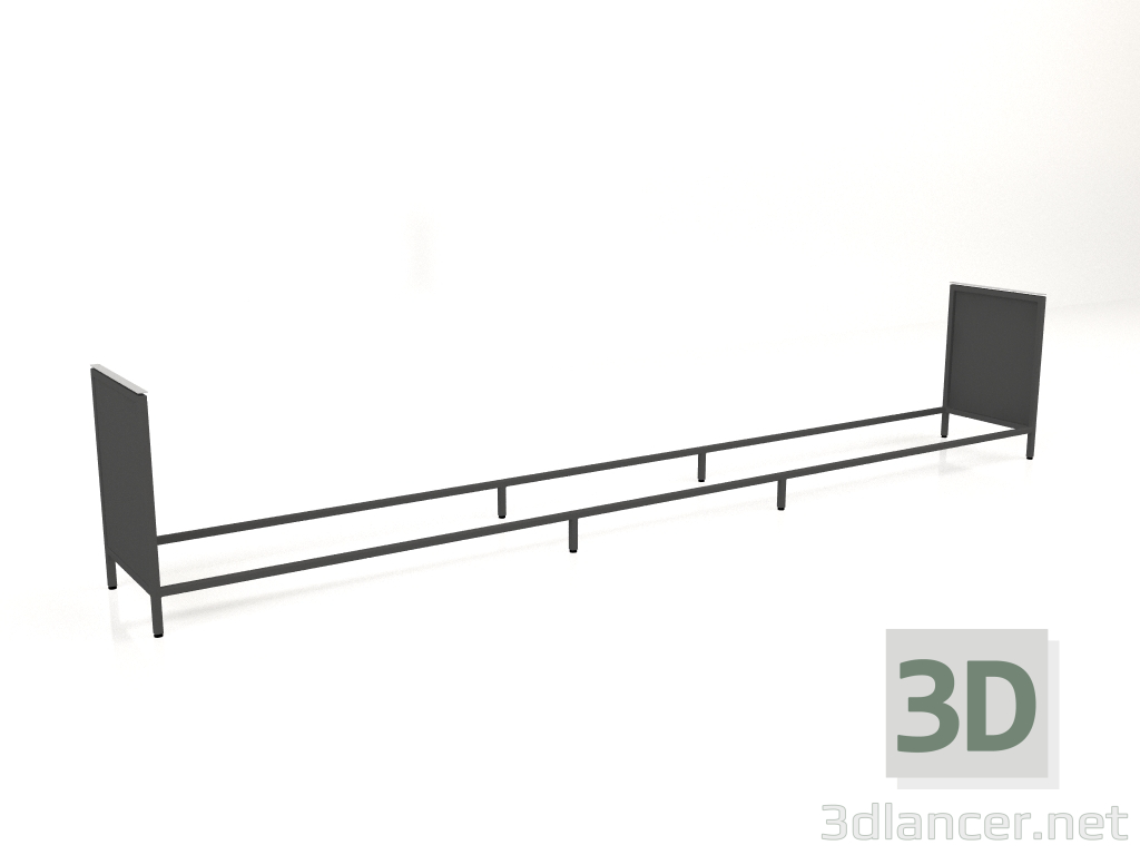 modello 3D Isola V1 (parete) su telaio 60 8 (nero) - anteprima