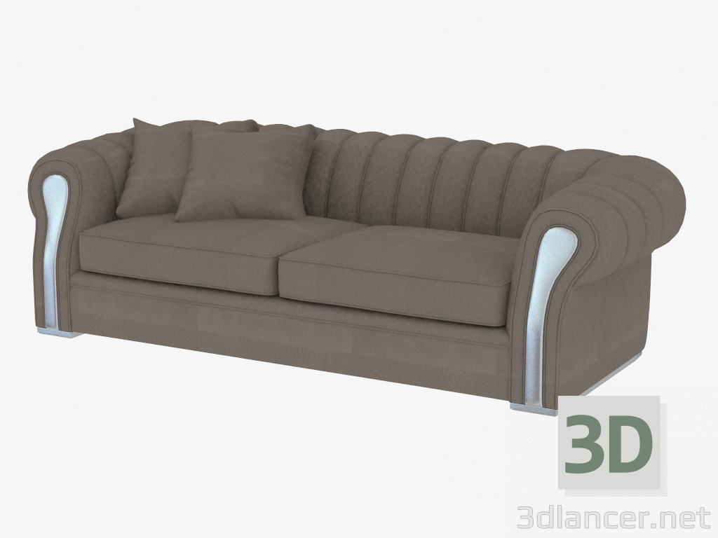 3d model El sofá es Karma recto moderno (225x110x70) - vista previa