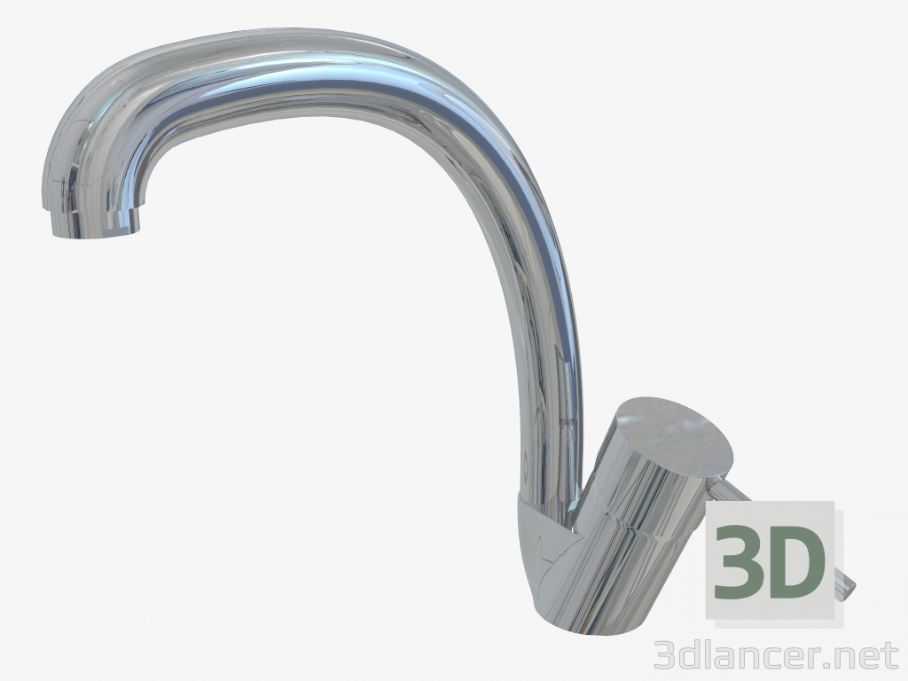 modello 3D Rubinetto per lavabo con beccuccio F Aster (BCA 066M) - anteprima