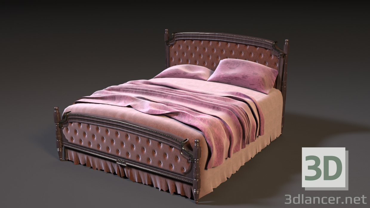 3 डी बिस्तर मॉडल खरीद - रेंडर
