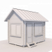 3d wooden house made of profiled beam h3,9х4x2,5 m модель купить - ракурс