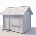 casa de madera de viga perfilada h3,9x4x2,5 m 3D modelo Compro - render