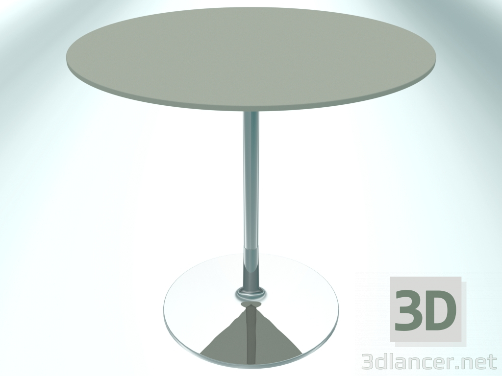 modello 3D Tavolo da ristorante rotondo (RR20 cromato G3, Ø800 mm, H740 mm, base rotonda) - anteprima