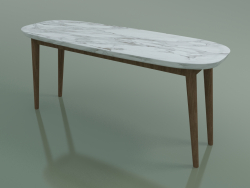 Столик кофейный овальной формы (247 R, Marble, Natural)