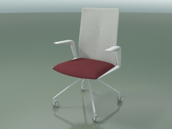 Chair 4819 (4 castors, with upholstery - fabric and mesh, V12)