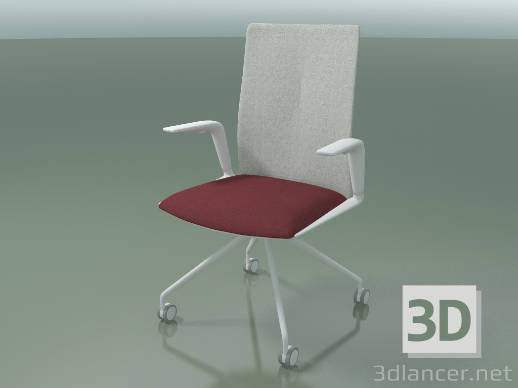 3D Modell Stuhl 4819 (4 Rollen, mit Polsterung - Stoff und Netz, V12) - Vorschau