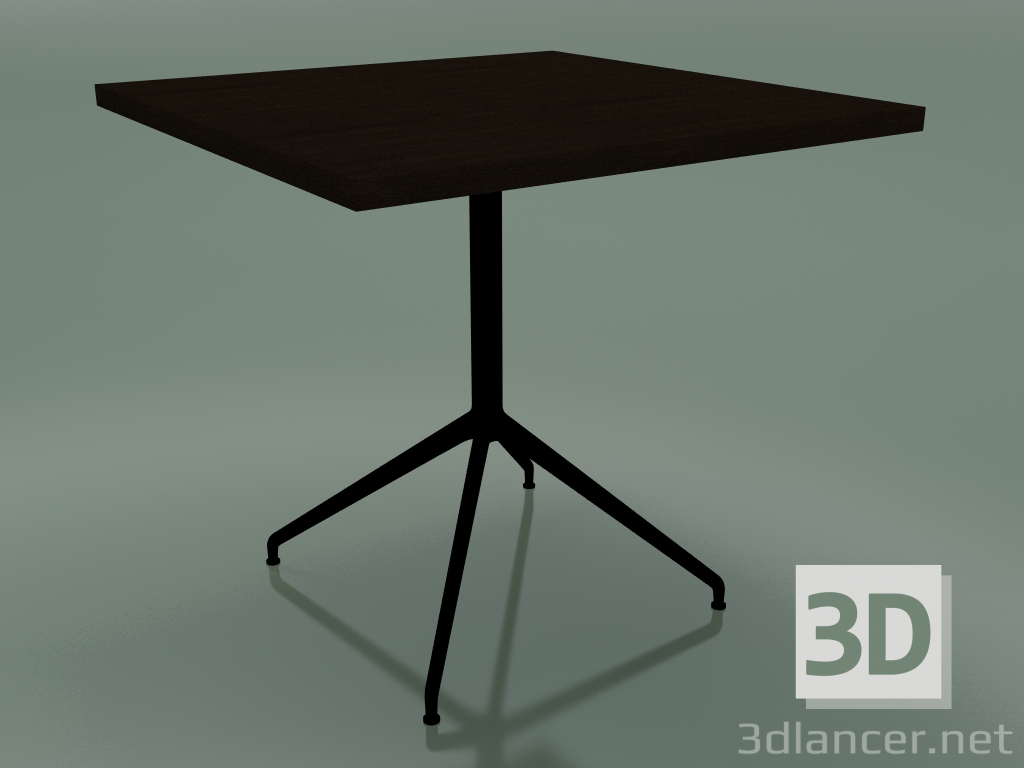 modello 3D Tavolo quadrato 5755 (H 74.5 - 80x80 cm, Wenge, V39) - anteprima