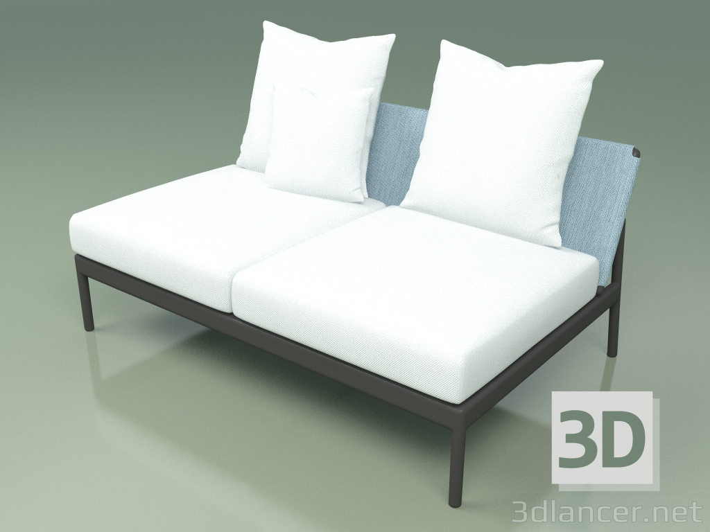 3d model Central sofa module 006 (Metal Smoke, Batyline Sky) - preview