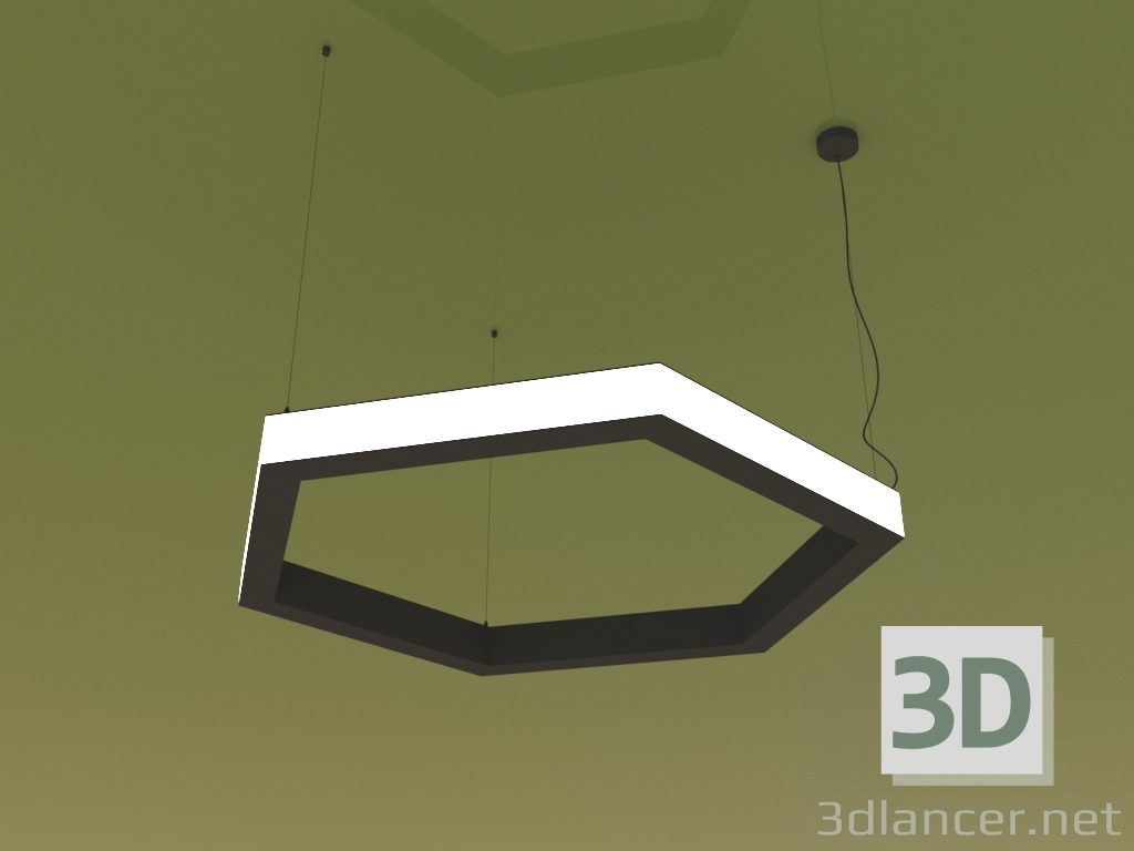 3D Modell Leuchte HEXAGON SIDE (980 mm) - Vorschau