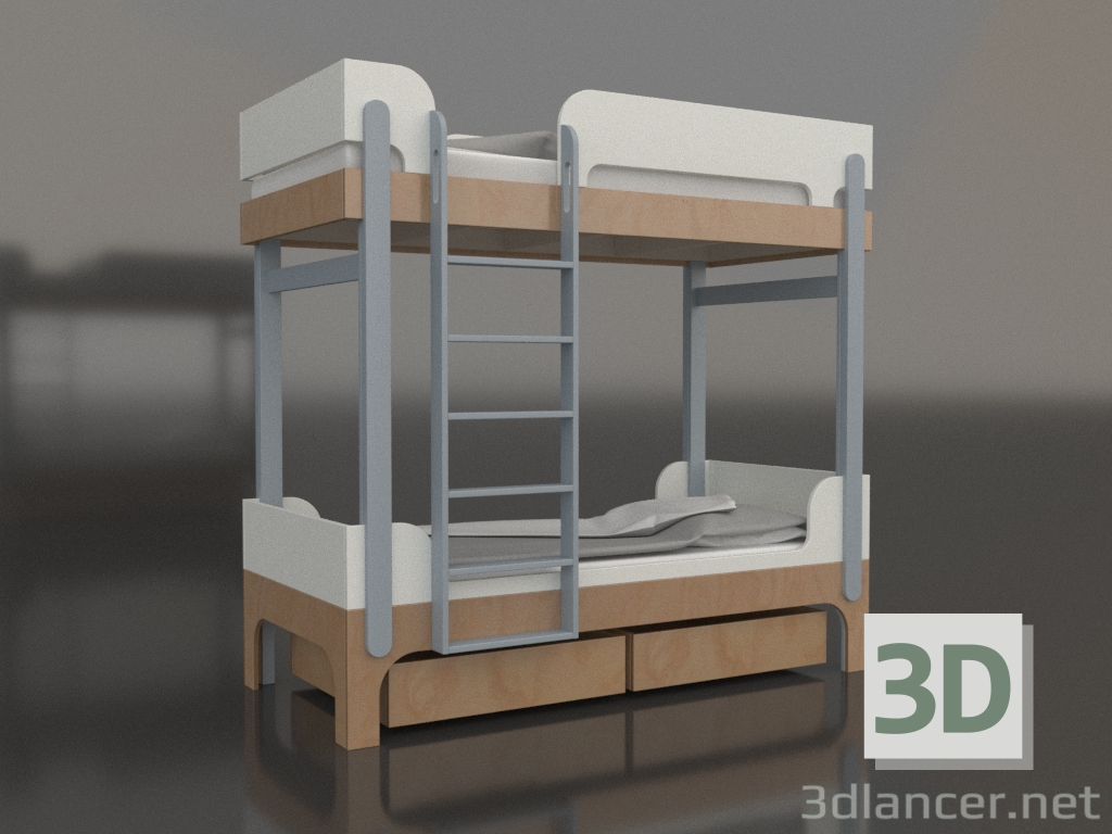 3 डी मॉडल चारपाई बिस्तर ट्यून जे (UQTJA1) - पूर्वावलोकन