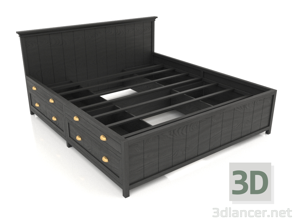 Modelo 3d Cama de casal - preview