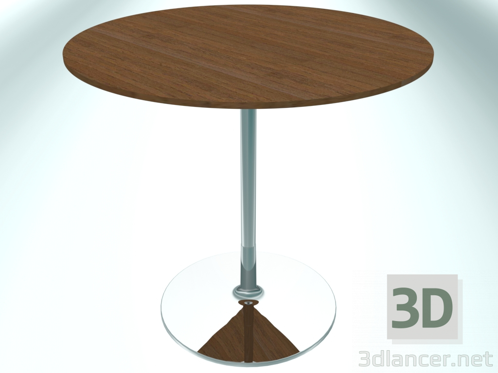 modèle 3D Table de restaurant ronde (RR20 Chrome НМ12, Ø800 mm, Н740 mm, base ronde) - preview