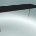 modello 3D Tavolo MONZA (9208-01 (80x180cm), H 73cm, HPL nero, alluminio, impiallacciato frassino naturale) - anteprima
