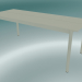 modello 3D Tavolo lineare in acciaio (200 cm, bianco sporco) - anteprima