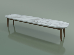 Coffee table oval (248 R, Marble, Natural)