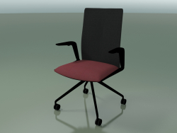 Stuhl 4819 (4 Rollen, mit Polsterung - Stoff und Netz, V39)