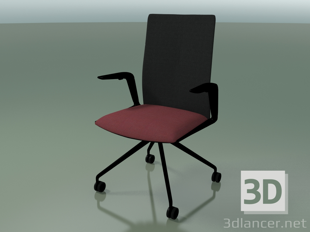 3d model Chair 4819 (4 castors, with upholstery - fabric and mesh, V39) - preview