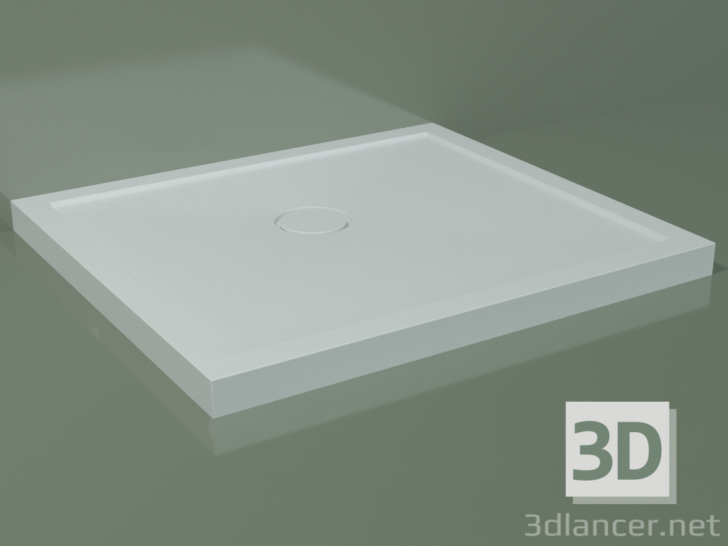 3D modeli Duş teknesi Medio (30UM0120, Glacier White C01, 90x80 cm) - önizleme