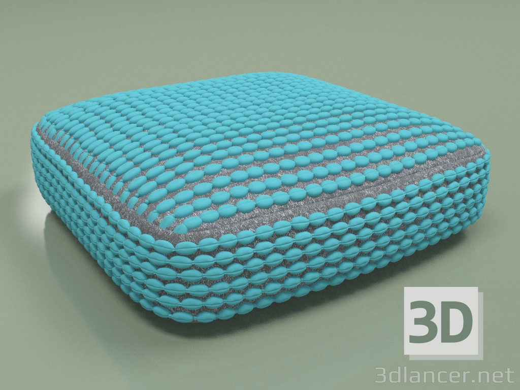 3d model Cushion Rococo (turquoise) - preview