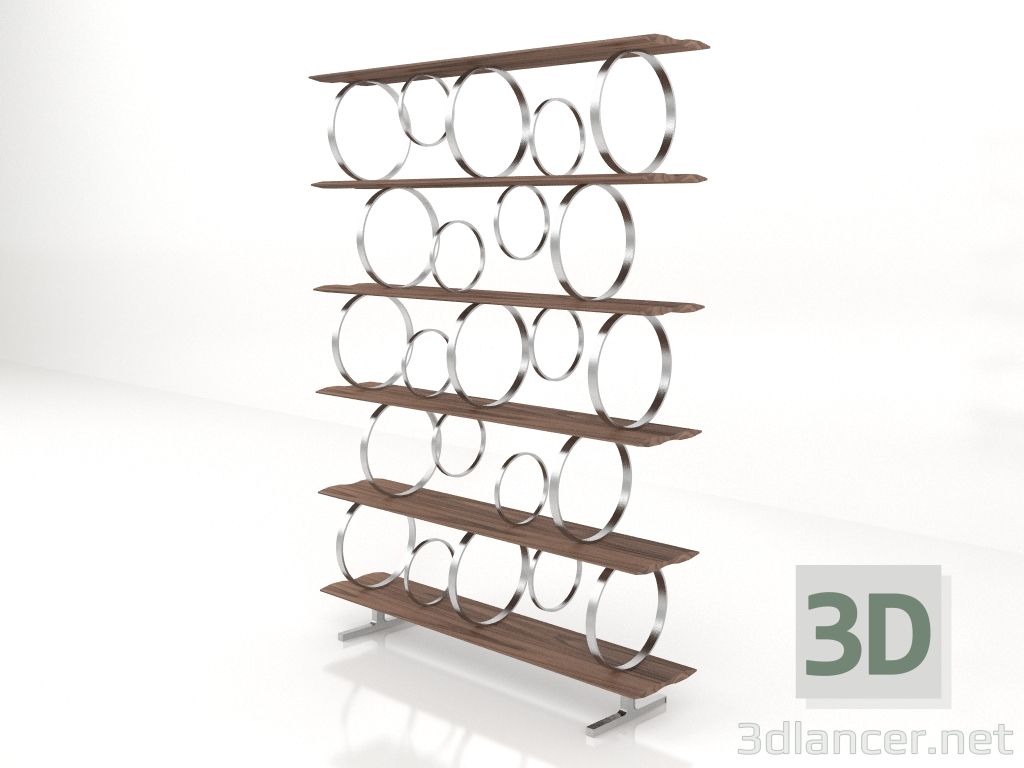 modello 3D Libreria Cerchi Volanti - anteprima