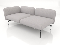 2-seater sofa module with an armrest on the left