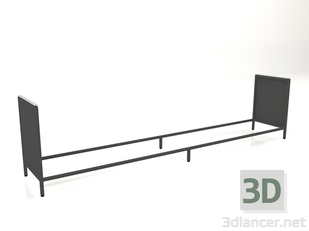 modello 3D Isola V1 (parete) su telaio 60 6 (nero) - anteprima