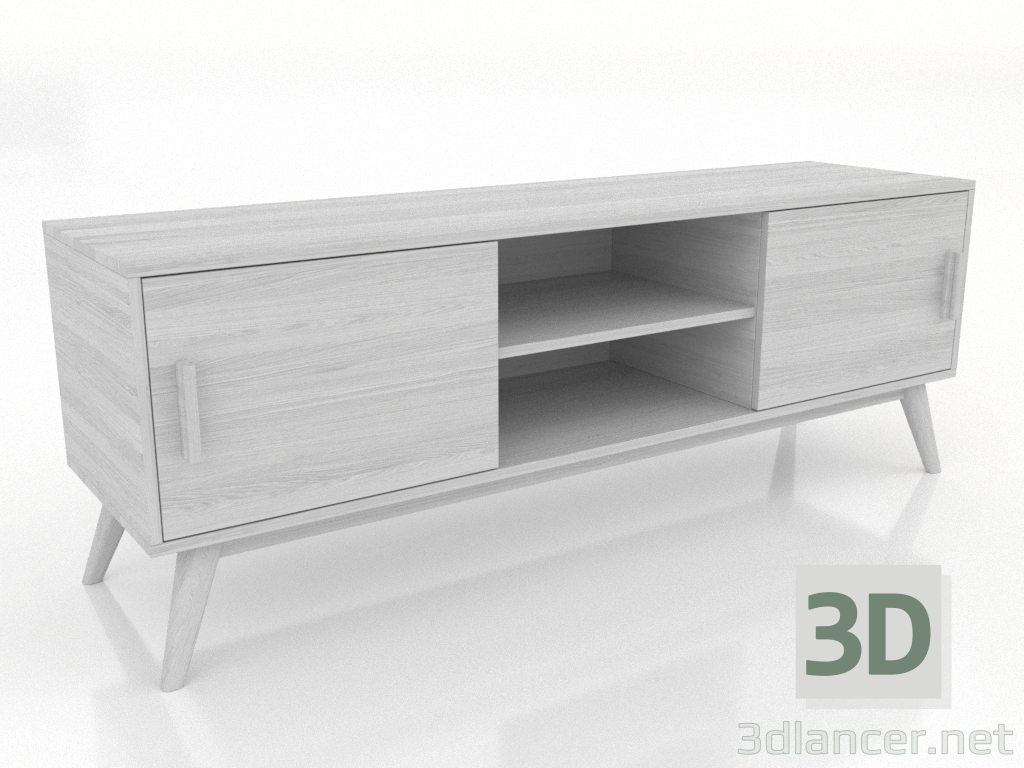 modello 3D Mobile TV 1 1500 mm (bianco RAL 9010) - anteprima modello 3D Mobile TV 1 1500 mm (bianco RAL 9010) - anteprima