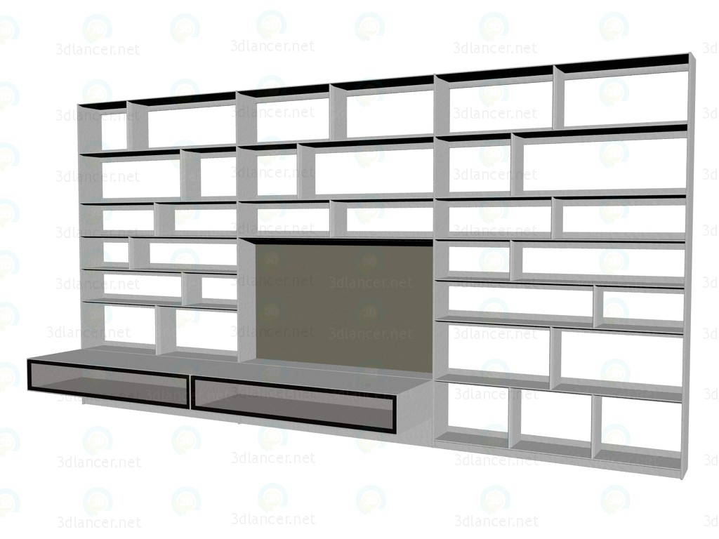 3d модель Мебельная система (стеллаж) FC0907 – превью