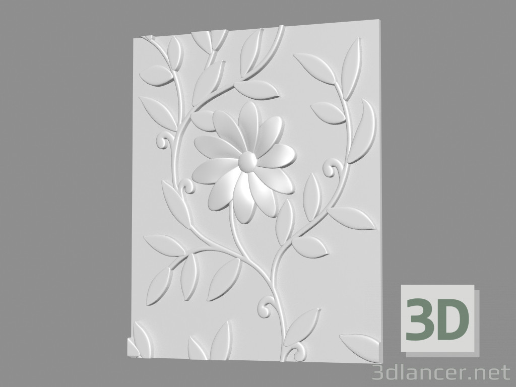 3D modeli Alçı duvar paneli (sanat 163) - önizleme