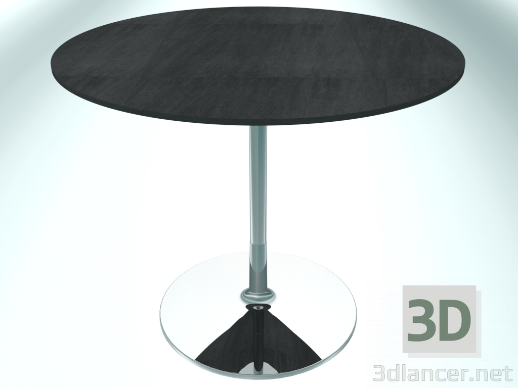 modello 3D Tavolo da ristorante rotondo (RR30 cromato CER3, Ø800 mm, Н660 mm, base rotonda) - anteprima