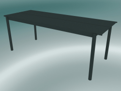 Mesa de acero lineal (200 cm, verde oscuro)